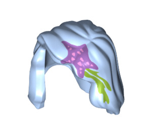 LEGO Středně dlouhé vlasy s bočním dělením s Mořská hvězdice a Zelená (16059 / 85974)