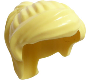 LEGO Bright Light Yellow Střední délka Vlasy s Koňský ohon a Dlouho Bangs (18227 / 87990)