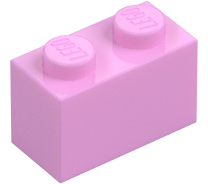 LEGO Světle růžová Kostka 1 x 2 se spodní trubičkou (3004 / 93792)