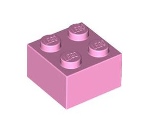 LEGO Bright Pink Kostka 2 x 2 (3003 / 6223)