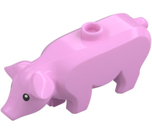 LEGO Světle růžová Pig s Černá Oči s Bílá Pupils (68887 / 87876)