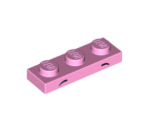 LEGO Bright Pink Deska 1 x 3 s Black eyebrows (3623 / 52100)