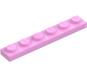 LEGO Světle růžová Deska 1 x 6 (3666)