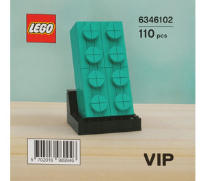 LEGO Buildable 2x4 Teal Brick 6346102