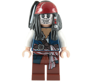 LEGO Kapitán Jack Sparrow s Kostra Tvář Minifigurka