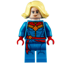 LEGO Kapitán Marvel s Žlutá Středně dlouhé vlasy  Minifigurka