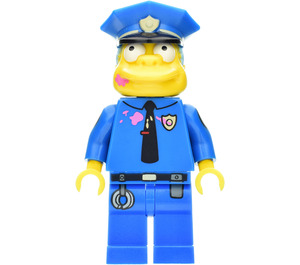 LEGO Chief Wiggum s Doughnut Frosting na Tvář a Košile Minifigurka