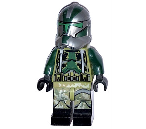 LEGO Clone Commander Gree s Kashyyyk Camouflage s Šedá Noha Strap Minifigurka