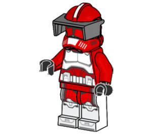 LEGO Commander Fox s Šedá Hledí Minifigurka