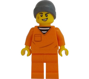 LEGO Bandita s Beanie Čepice v Prison Oblek Minifigurka