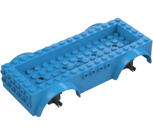 LEGO Vozidlo Základna 8 x 16 x 2.5 s Dark Stone Šedá Kolo Holders s 5 otvory (65094)