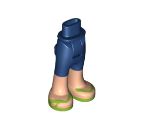 LEGO Tmavě modrá Boky s Pants s Limetková Sandals (16925 / 35573)