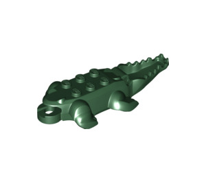 LEGO Dark Green Krokodýl 4 x 9 Tělo (18904)