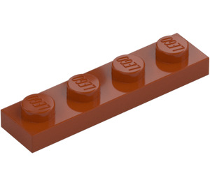 LEGO Tmavě oranžová Deska 1 x 4 (3710)