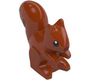 LEGO Tmavě oranžová Squirrel s Hnědá Nos (98480)