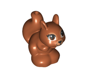 LEGO Tmavě oranžová Squirrel s Velký Hnědá Oči (49086)