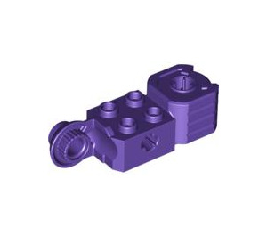 LEGO Dark Purple Kostka 2 x 2 s osa otvorem, Vertikální Závěs Joint, a Fist (47431)