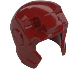 LEGO Tmavě červená Helma s Ear a Forehead Guards (10907)