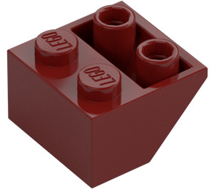 LEGO Tmavě červená Sklon 2 x 2 (45°) Převrácený s plochou distanční vložkou vespod (3660)