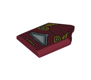 LEGO Dlaždice 2 x 3 Pentagonal s Iron Man Gold Armor (22385 / 87228)