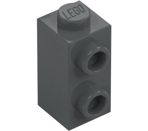 LEGO Tmavě kamenná šedá Kostka 1 x 1 x 1.6 s Dva Boční cvočky (32952)