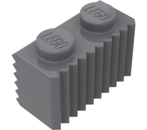 LEGO Dark Stone Gray Kostka 1 x 2 s Mřížka (2877)