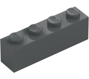 LEGO Tmavě kamenná šedá Kostka 1 x 4 (3010 / 6146)