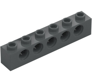 LEGO Tmavě kamenná šedá Kostka 1 x 6 s otvory (3894)