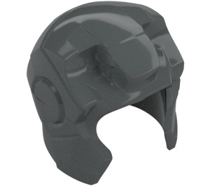 LEGO Tmavě kamenná šedá Helma s Ear a Forehead Guards (10907)