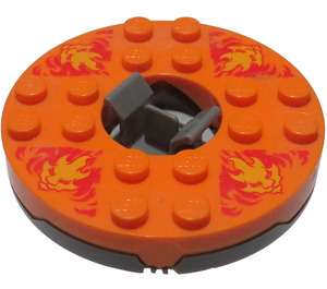 LEGO Ninjago Spinner s Bright Light Orange Faces a Red Flames (92547)