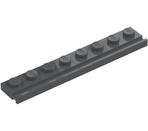 LEGO Tmavě kamenná šedá Deska 1 x 8 s Dveře Zábradlí (4510)