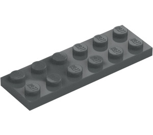 LEGO Tmavě kamenná šedá Deska 2 x 6 (3795)