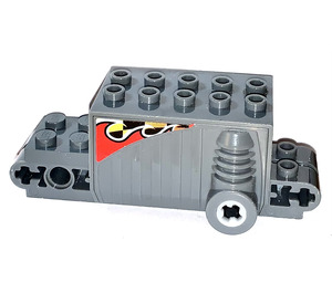 LEGO Pullback Motor 4 x 8 x 2.33 s Flames (Both Sides) Samolepka (47715)