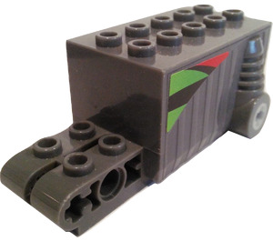 LEGO Pullback Motor 4 x 8 x 2.33 s Jungle Pruhy Samolepka (47715)