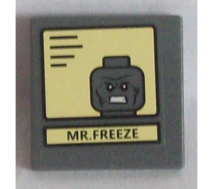 LEGO Roadsign Clip-na 2 x 2 Náměstí s Mr Freeze Samolepka s Open 'O' Clip (15210)