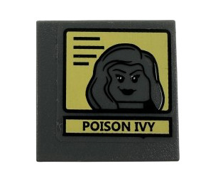 LEGO Roadsign Clip-na 2 x 2 Čtverec s 'POISON IVY' Samolepka s otevřeným 'O' klipem (15210)