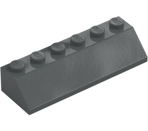 LEGO Tmavě kamenná šedá Sklon 2 x 6 (45°) (23949)