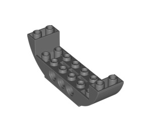 LEGO Dark Stone Gray Sklon 2 x 8 x 2 Zakřivený Převrácený Dvojitý (11301 / 28919)