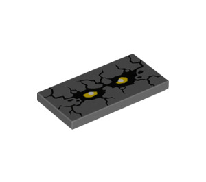 LEGO Dlaždice 2 x 4 s Skála / kámen Creature Tvář (34304 / 87079)