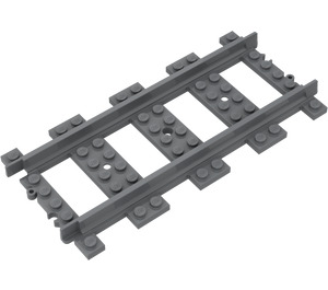 LEGO Dark Stone Gray Vlak Track Rovný 16L (17275 / 53401)