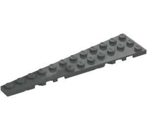 LEGO Tmavě kamenná šedá Klín Deska 3 x 12 Křídlo Levý (47397)