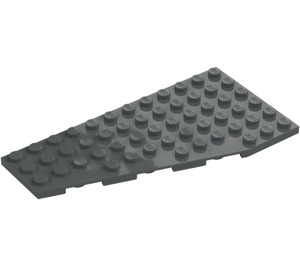 LEGO Tmavě kamenná šedá Klín Deska 6 x 12 Křídlo Levý (3632 / 30355)