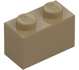 LEGO Tmavě žlutohnědá Kostka 1 x 2 se spodní trubičkou (3004 / 93792)