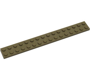 LEGO Tmavě žlutohnědá Deska 2 x 16 (4282)