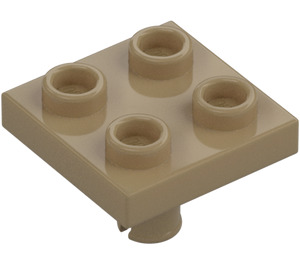 LEGO Tmavě žlutohnědá Deska 2 x 2 s Dno Kolík (Bez otvorů) (2476 / 48241)