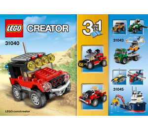 LEGO Desert Racers 31040 Instrukce