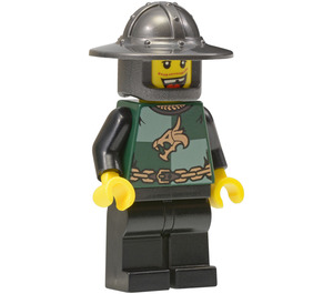 LEGO Drak Rytíř, Helma s Broad Brim, Missing Zub Chess Pawn Hrad Minifigurka