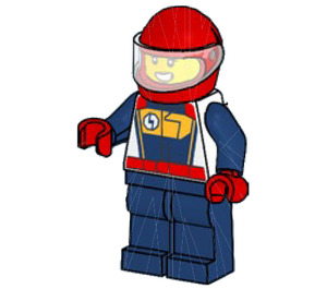 LEGO ženský Race Řidič Minifigurka