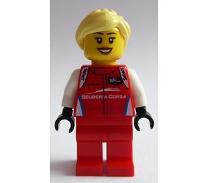 LEGO Ferrari Racing Řidič s Bright Světlo Žlutá Vlasy  Minifigurka