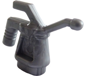 LEGO Plochá stříbrná Oil Can (Žebrovaný Rukojeť)